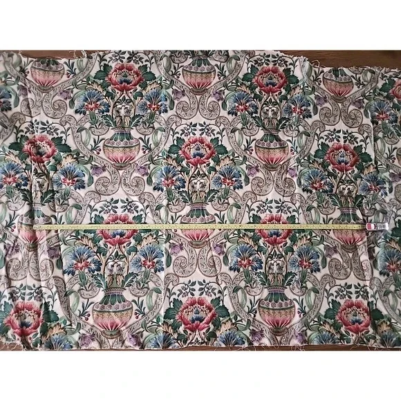 Vintage Arthur Sanderson CASCACS Linen Fabric fromKING SIZE HEAD BOARD 83 X 48